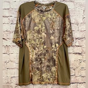 Mens Southern Legends  t shirt L UPF40 Quick Dry Capulet Olive Camo (C-60)